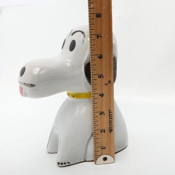 Vintage Hand Painted Ceramic Snoopy Coin Bank Peanuts Dog Dan Brechner DeeBeebo - Picture 5 of 10